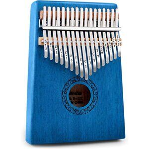 Kalimba Thumb Finger Piano Portable 17 Keys Tune Hammer Musical Instrument Blue